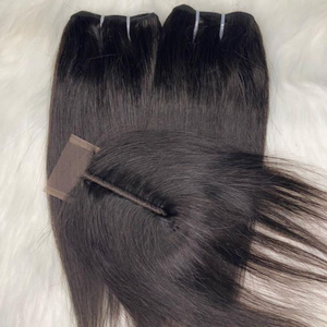 Extensions de cheveux humains indiens 100% Remy Blessing, double trame, Ondulées, haute qualité, machine à double trame, meilleur prix, lot - Product Image 3