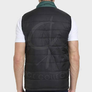 Gilet bouffant imperméable et respirant pour hommes pour gilets bouffants sans manches de style motif personnalisé avec col montant - Product Image 3