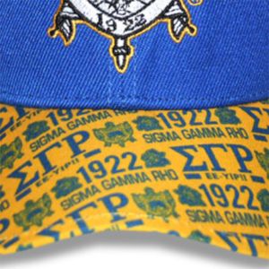 Gorra SGR-Azul real | Sombrero acrílico Sigma Gamma Rho 100% | Logotipo del equipo bordado en la parte delantera y trasera | Visera impresa | Sombreros de la hermandad - Product Image 5