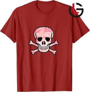 เสื้อยืดผู้ชายสีดำลายกะโหลกพร้อมโลโก้อินเทรนด์เสื้อคอตตอนสไตล์วินเทจเสื้อแขนสั้นพิมพ์ลายคอโอแบบถ่ายโอนความร้อน - Product Image 6