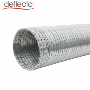 Conducto de ventilación de tubo corrugado flexible de Metal de interfaz ajustable personalizado de 4 pulgadas Conducto semirrígido de aleación de aluminio - Product Image 4