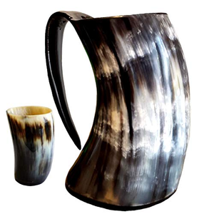 Viking Eco-Friendly Handmade Modern Buffalo Horn Beer Drinking Mug Polished Mugs for Decor Factory Price - Product Image 4