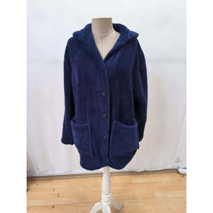 Manteau Welsoft à manches longues et col boutonné pour femme, 29584 - Bleu marine - Product Image 4