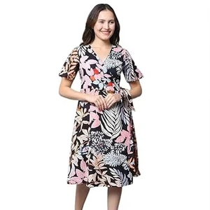 Vestido informal elegante de algodón indio hecho a mano para mujer para fiestas y verano, vestido de novia personalizado a la venta - Product Image 1
