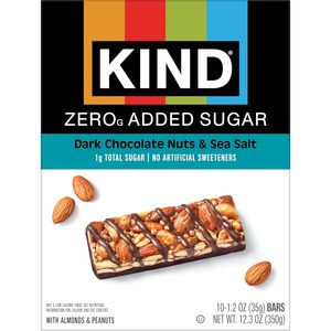 คินด์ ซีโร่ ดาร์กช็อกโกแลตผสมถั่วและเกลือทะเลแบบแท่ง (10 ชิ้น) - Product Image 6