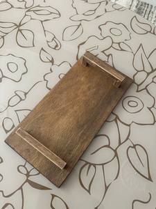 Bandeja de madera de diseño moderno hecha a mano, bandeja de madera personalizada para regalo de inauguración de la casa - Product Image 2