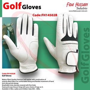 Custom Wholesale Premium Soft Leather Golf Gloves <b>Stretchy</b> Fabric and Comfortable Fitting Sports Gloves Golfhandschuhe - Product Image 5
