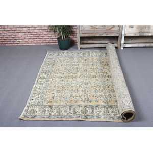 Alfombra Turca Vintage, Alfombra de 6x8.8 pies, Alfombra de Lana con Puntos Azules - Product Image 5