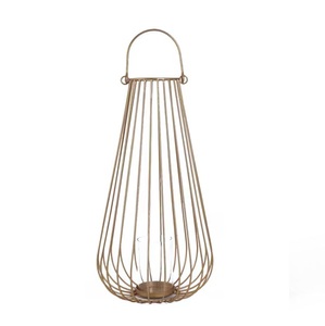 Wooden Top and Base With Metal Frame <b>Lanterns</b> for Home Decoration <b>Candle</b> <b>Holder</b> <b>Lanterns</b> With Medium Size 8 X 8 X 16.5 cm - Product Image 5