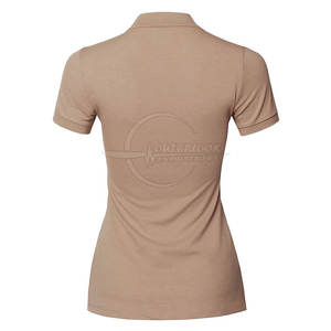 เสื้อยืดโปโลสำหรับผู้หญิงผ้าคอตตอน100% ออกแบบได้ตามต้องการสำหรับฤดูร้อนสไตล์ลำลองพร้อมโลโก้ของคุณเอง - Product Image 3