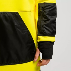 Sweat à capuche chaud avec poche avant pour hommes, sweat à capuche en polaire durable mélangé et confortable de luxe avec logo et broderie personnalisés, nouvel arrivage - Product Image 5