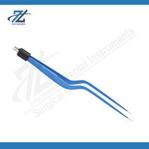 Hand-<b>Switch</b> Jansen Bayonet Bipolar Forceps Fine Tip 0.7mm German Stainless Steel Reusable Microsurgical Instrument Made Pakistan - Product Image 3