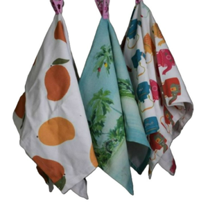 Serviette de cuisine en tissu de coton biologique 100% uni, à séchage rapide, écologique, hypoallergénique, jetable, imprimée - Product Image 2