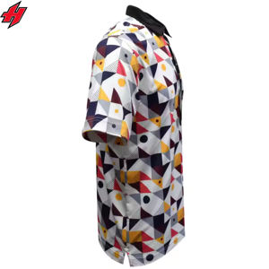 2025 Logo personnalisé chemises de golf durables surdimensionné Polyester Spandex absorbant l'humidité solide motif toile tissu - Product Image 2