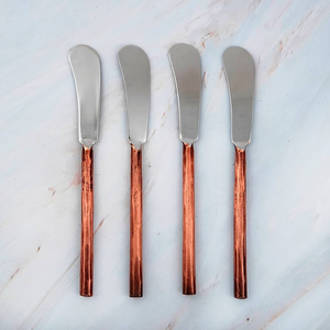 Cuchillo de mantequilla de acero, mango de bambú de latón, espátula de diseñador, queso, lanza, cuchillos de excelente calidad, cuchillo, venta superior - Product Image 4