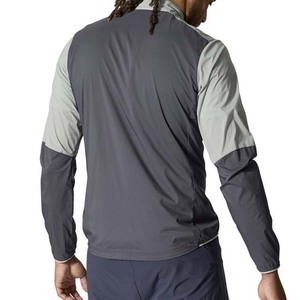 Veste coupe-vent unisexe légère et imperméable avec capuche et fermeture éclair, respirante, coupe-vent, chaude pour l'automne, patchwork sur le devant - Product Image 2