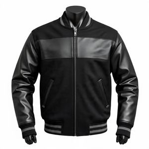 Veste universitaire personnalisée Bomber unisexe de haute qualité avec logo brodé et écusson en laine mélangée pour hommes - Product Image 6