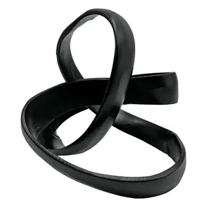 Sagebrook Home Sculpture de nœud en aluminium noir fait à la main Design de nœud intemporel décoration de bureau d'accent pour la maison design géométrique - Product Image 4