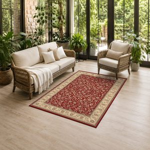 <b>RUGS</b> DEPOT LXDP-0467 Wholesale Red <b>Burgundy</b> Ethnic Kilim Digital Printed Machine Washable Chenille Area <b>Rug</b> Non Slip - Product Image 6