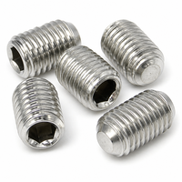 Vis sans tête hexagonale Allen à pointe plate, en acier OEM, métrique M8, vis de réglage à tête hexagonale, finition noire