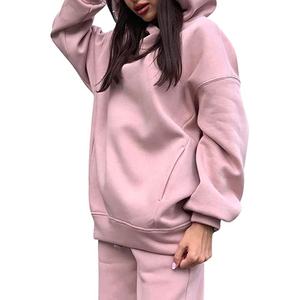 Conjunto Deportivo de Dos Piezas para Mujer, Sudadera con Capucha y Pantalones de Chándal de Forro Polar, Ropa Deportiva Cálida para Gimnasio y Entrenamiento - Product Image 4