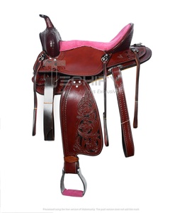 Selle de course de baril occidentale légère, équipement équestre haut de gamme, accessoires pour chevaux, produit équestre - Product Image 1