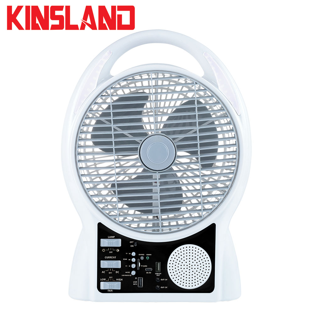 New Mini 8inch Rechargeable Table Fan with FM Radio and bluetooth