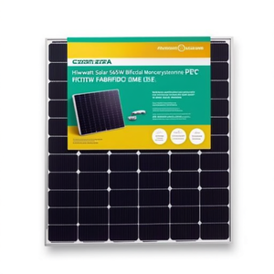 Panneau solaire monocristallin bifacial PERC Hiwatt Solar 565W, demi-cellules, efficacité 660W, certifié TUV pour usage domestique - Product Image 2