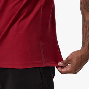 2024 cuello redondo Fitness camiseta impresa personalizada para hombres 100% algodón secado rápido luz diseño liso gran oferta Color sólido - Product Image 5