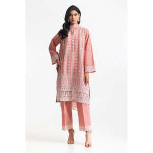 Traje de Verano de 3 Piezas Bordado en Color Durazno para Mujer - Product Image 2