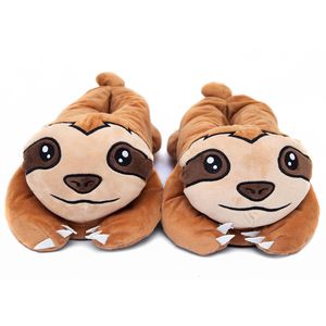 SLOFFIES – Chaussons en peluche mignons taille unique pour adultes, doux, légers, semelle extérieure antidérapante en EVA, doublure en PVC, design SLOTH personnalisable - Product Image 3