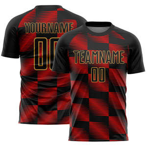 Camiseta de fútbol personalizada, uniforme del equipo, 100% poliéster, ligera, transpirable, sublimada, de secado rápido, cuello redondo, ropa de fútbol Unisex - Product Image 6