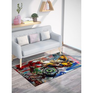 Grand tapis, tapis populaire, tapis de décoration de bureau, cadeau pour lui, tapis Banksy, tapis fin non tissé - Product Image 4