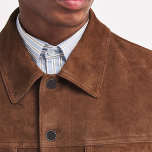 Premium Quality Men's <b>Leather</b> Suede <b>Shirt</b> Breathable Street Style Casual High Quality - Product Image 5