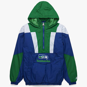 Chaqueta Cortavientos Unisex Gruesa, Impermeable, Ecológica, Vintage, con Media Cremallera, Capucha, Holgada, Larga, para Invierno, Baloncesto, Fútbol - Product Image 6