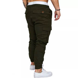 กางเกง2023บางเฉียบของผู้ชายกางเกงลำลองผ้าฝ้ายสีทึบกางเกงคาร์โก้แฟชั่น - Product Image 5