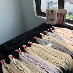 มินห์คัง เวียดนาม นำเสนอผมต่อแบบเส้นผมแท้ 100% คุณภาพสูง สีดำธรรมชาติ แบบตรง ยาว 30 นิ้ว ผลิตด้วยเครื่องจักรคู่ ราคาดีที่สุด - Product Image 1