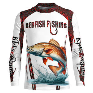 Camisetas de Pesca de Manga Larga para Hombre, Personalizadas al por Mayor, Secado Rápido, Impresión por Serigrafía, Capucha Unisex, Impermeables, Transpirables, 100% Poliéster - Product Image 3