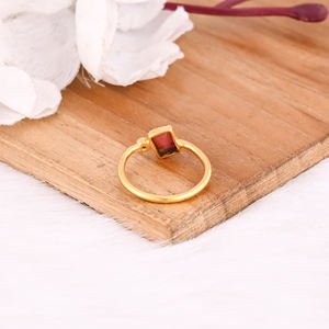 แหวนดีไซน์เนอร์ชุบทองคำแท้ 925 ประดับด้วยพลอยทัวร์มาลีนแท้คุณภาพสูง ขายดีที่สุด สำหรับผู้หญิง - Product Image 5