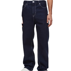 Jeans de Mezclilla Lavados Y2K de Alta Calidad para Hombre, Marca Personalizada, Corte Recto, Tiro Medio, Estilo Urbano, Ecológicos, Desgastados, Casuales, Hip Hop - Product Image 1