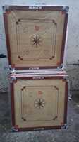 Jeu de Carrom en Bois Personnalisé de Haute Qualité, Emballage sur Mesure, Jeu de Table Éducatif et Ludique pour la Famille, Impression Couleur Intégrale Durable pour 2 à 4 Joueurs