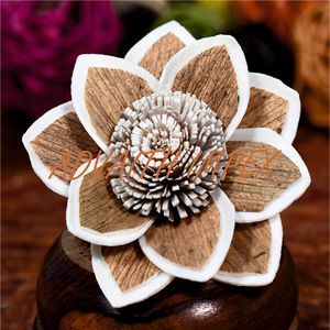 Hecho a mano Sola Flor de madera difusor de fragancia decorativa flores rosas artificiales mecha de alambre de algodón plantas decorativas únicas para el hogar - Product Image 2