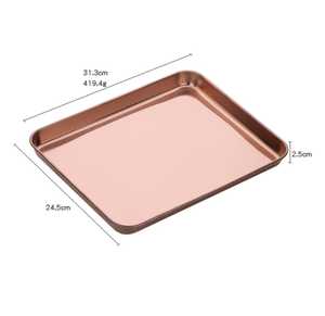 Plateau de service multifonction en acier inoxydable personnalisable, finition polie, forme ovale, taille sur mesure, service de boissons, contact alimentaire - Product Image 2