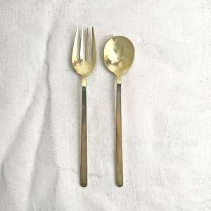 Cubiertos de Latón de Primera Calidad para Vajilla, Utensilios de Cocina y Mesa de Metal Pulido a Mano para Bodas - Product Image 4