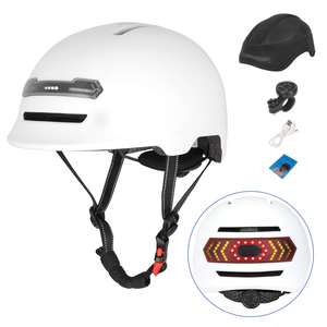 Matte White Z005 Voice <b>Light</b> Helmet City Commuter Speaker Headset Bike Bt Smart AI Scooter Helmet With Turn Signal <b>Light</b> - Product Image 4