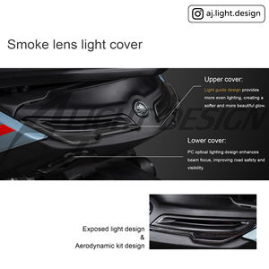 Venta al por mayor AJLIGHT diseño negro RGB LED luz trasera motocicleta iluminación accesorios para Yamaha Nmax V3 Turbo () 12 meses - Product Image 6