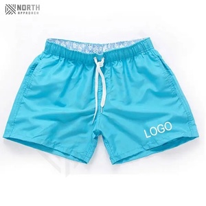 กางเกงว่ายน้ำสำหรับผู้ชายกางเกงว่ายน้ำ16สีพื้นสีฟ้าแห้งเร็วกางเกงขาสั้นกลางสำหรับกลางแจ้งเดินบนถนน - Product Image 4