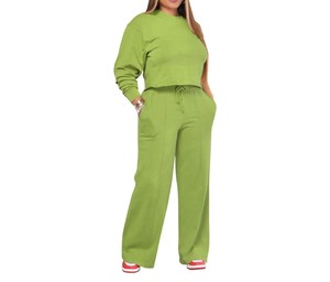 <b>Women's</b> Casual Winter Clothing Sets Breathable Pullover <b>Top</b> & Pants Solid Color <b>Warm</b> 2Pcs Suits Tracksuit Outfit - Product Image 2