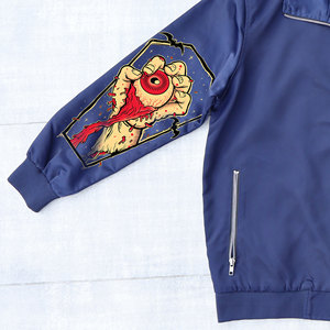 Chaqueta de bombardero informal ajustada para hombre, chaqueta de bombardero con cremallera y cuello levantado para hombre, chaqueta de bombardero cortavientos interior a la moda a cuadros de otoño para hombre - Product Image 4