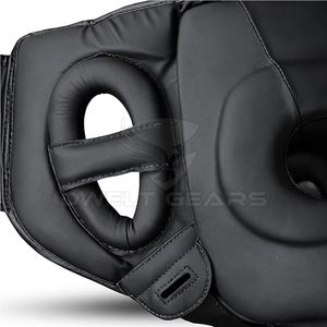 Hot Sale Custom Logo Quality Leather Full Face Boxing <b>Head</b> Guard Professional Breathable Eco-friendly Adjustable Portable - Product Image 4